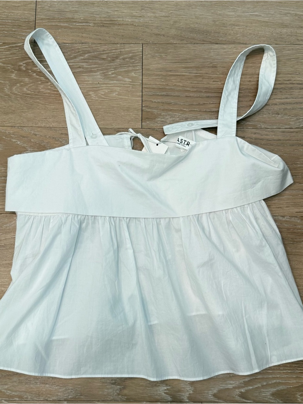 NWT Astr Ruffle-Trim Tank Top Size Large